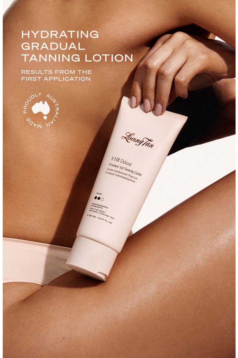 8 HR Deluxe Gradual Self-Tanning Lotion, Alternate, color, DARK