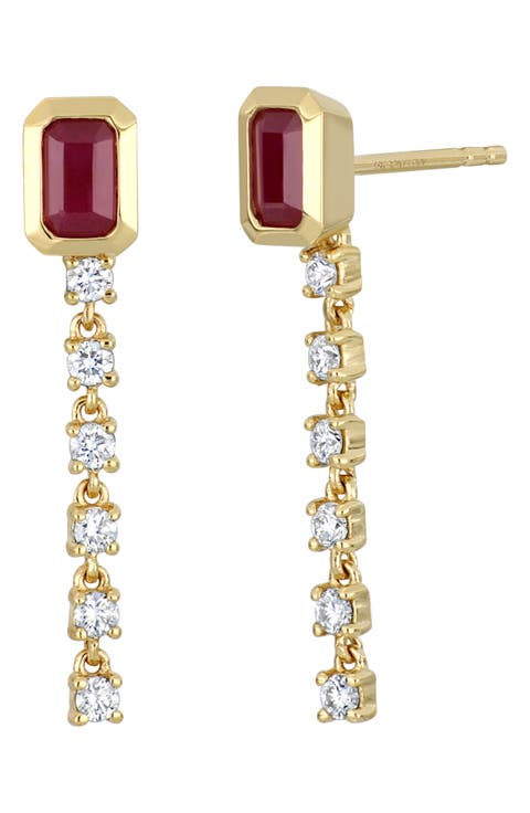 El Mar Diamond & Gemstone Drop Earrings