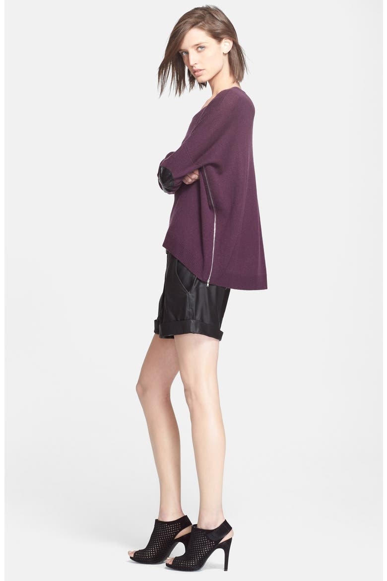 High/Low Cashmere Sweater, Alternate, color, NIGHTSHADE