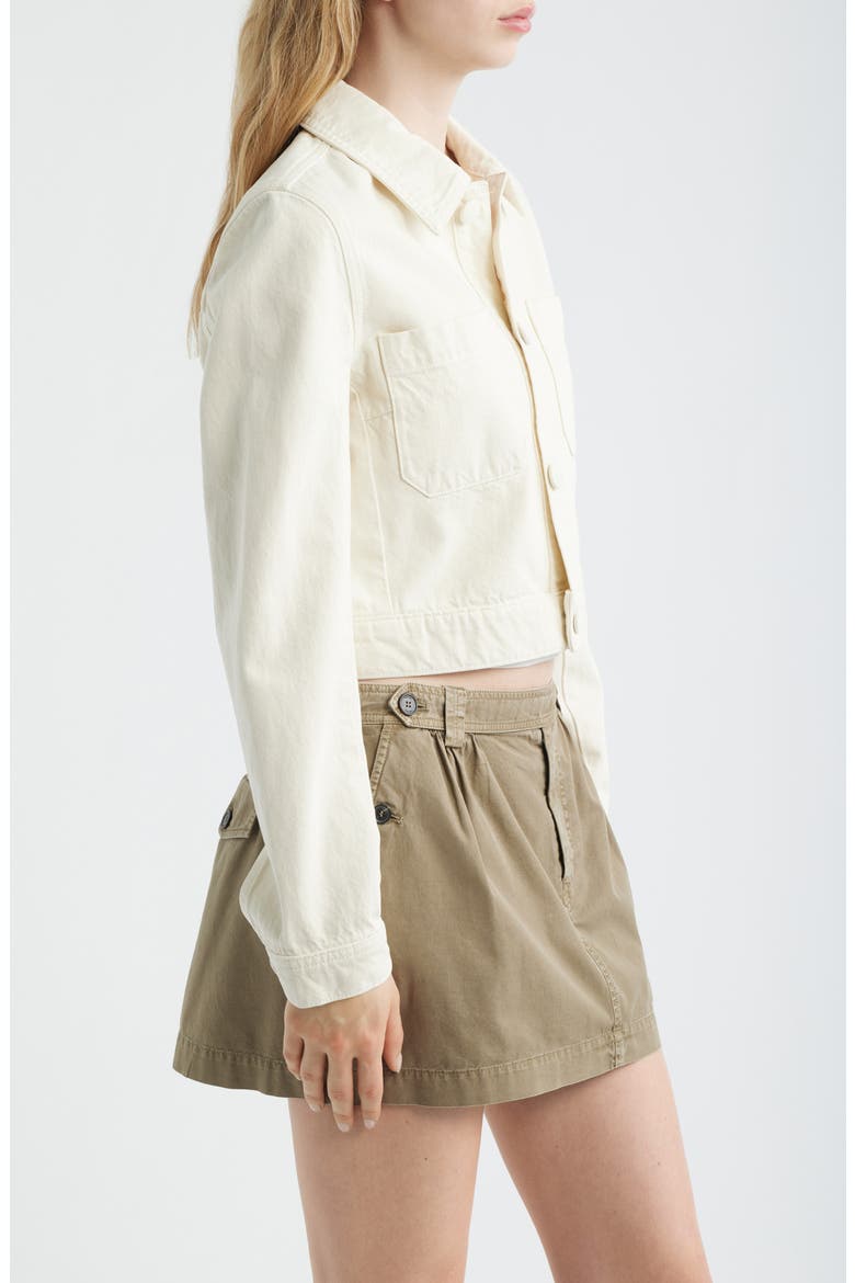 The Crop Denim Jacket, Alternate, color, SHELL