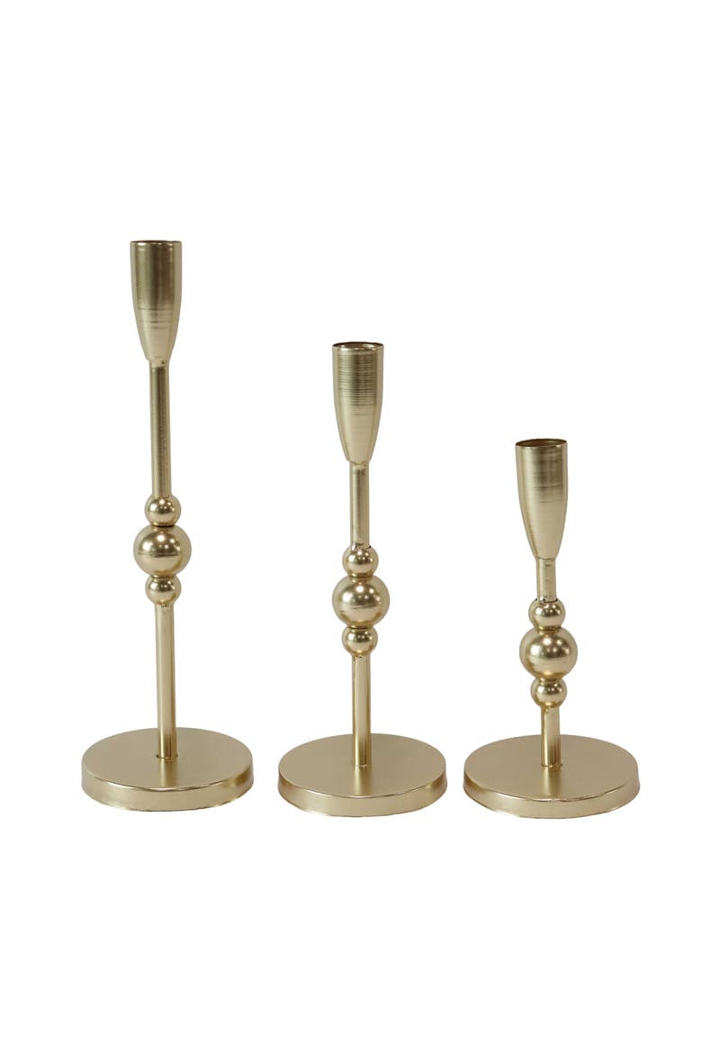 Candle Holder Set of 3, Main, color, Gold