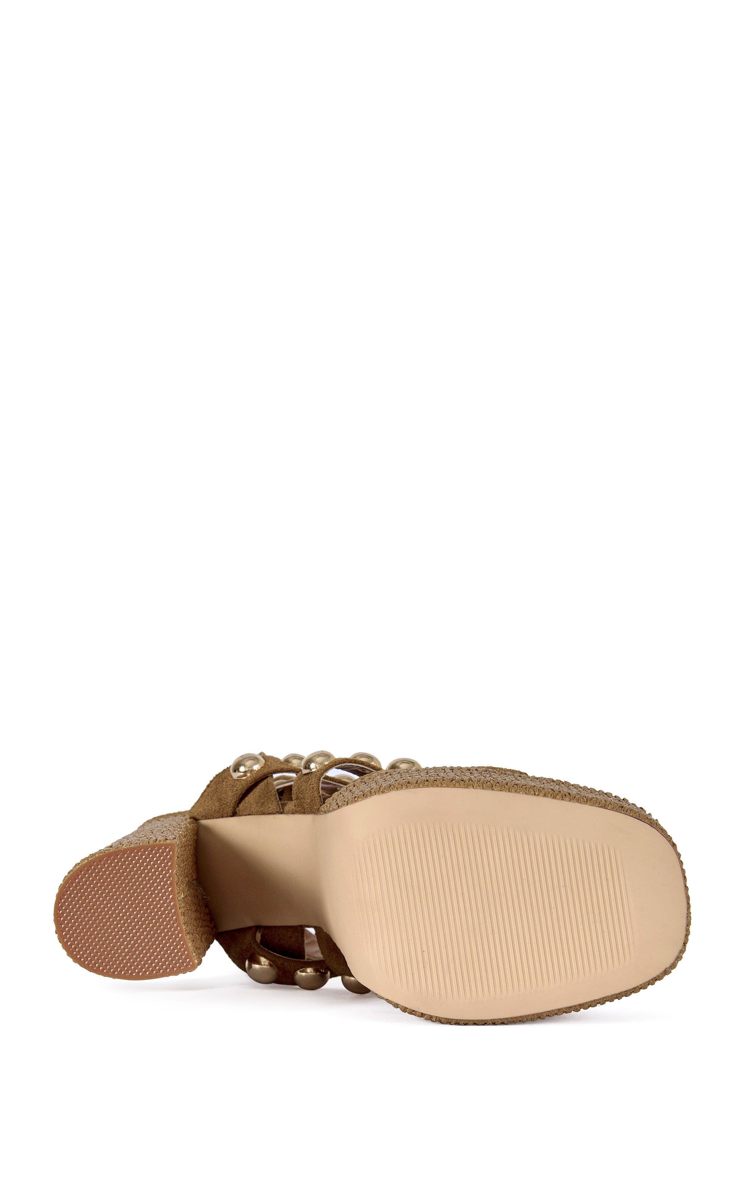 AZALEA WANG Yara Block Sandal, Alternate, color, Brown