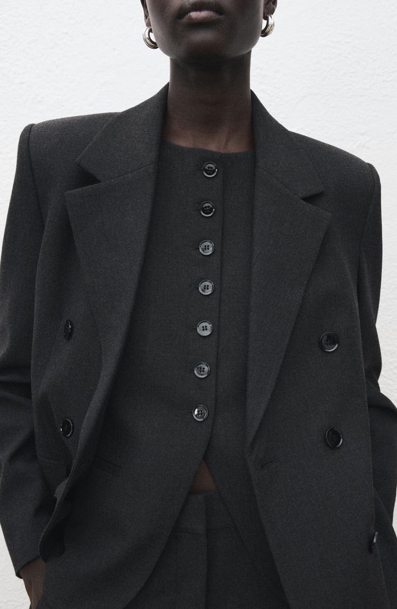 MANGO Suit Vest, Alternate, color, Grey