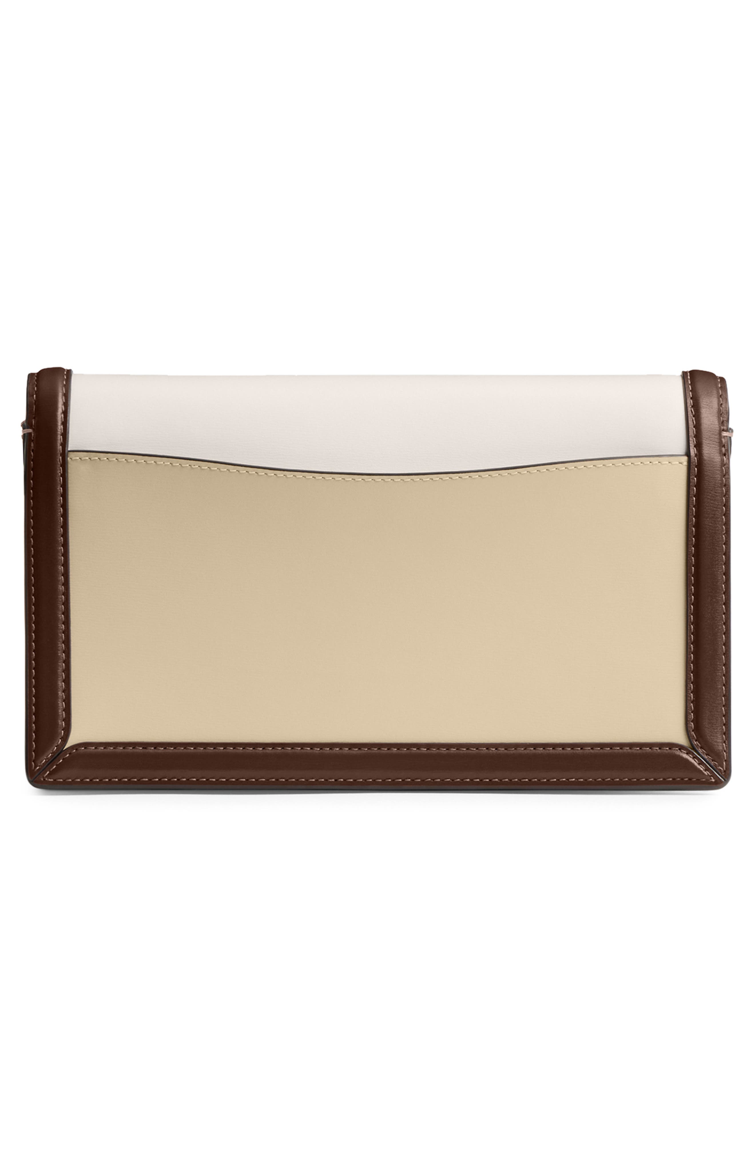 COACH Hutton Colorblock Leather Shoulder Bag, Alternate, color, 