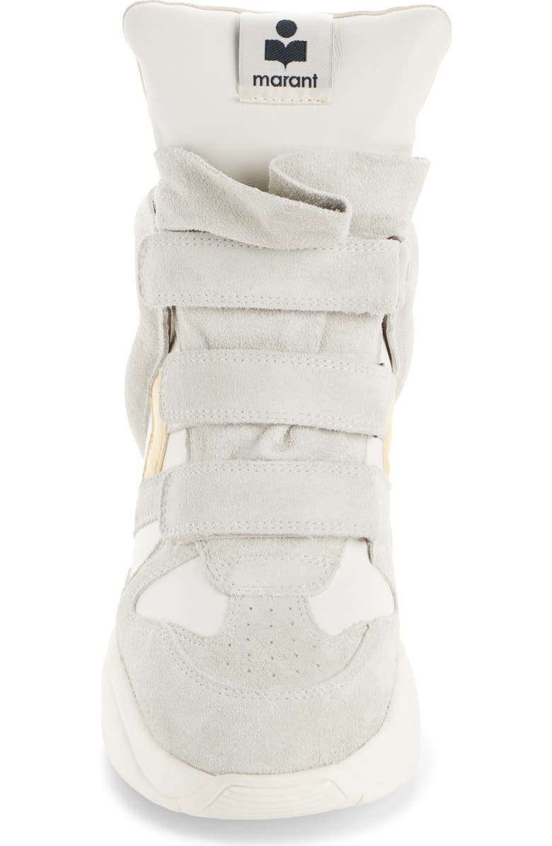 Isabel Marant Balskee Hidden Wedge High Top Sneaker, Alternate, color, Chalk/ Butter