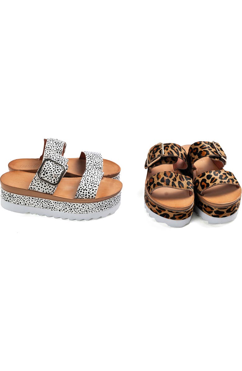 ANTELOPE Afra Faux Fur Platform Slide Sandal, Alternate, color,