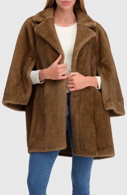 Lyla Grant Fur-free Mink (faux Fur) Jacket In Brown