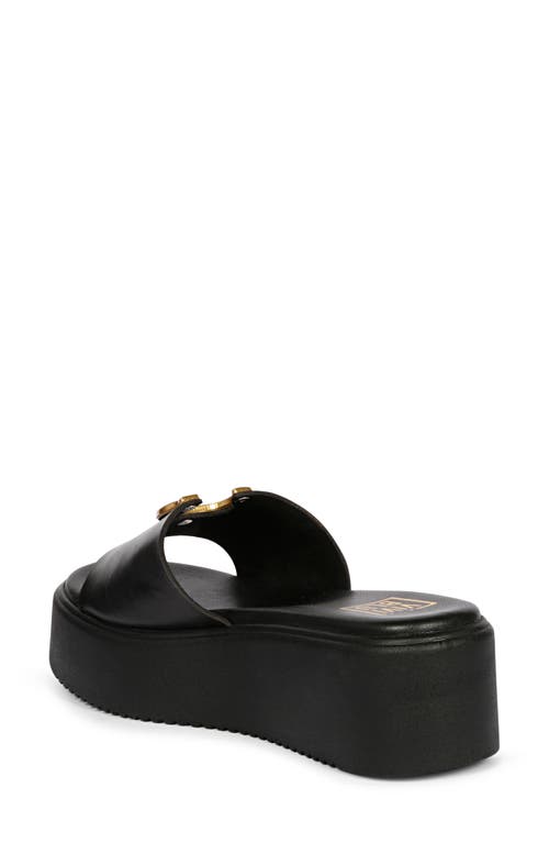 Saint G Senna Platform Wedge Slide Sandal In Black