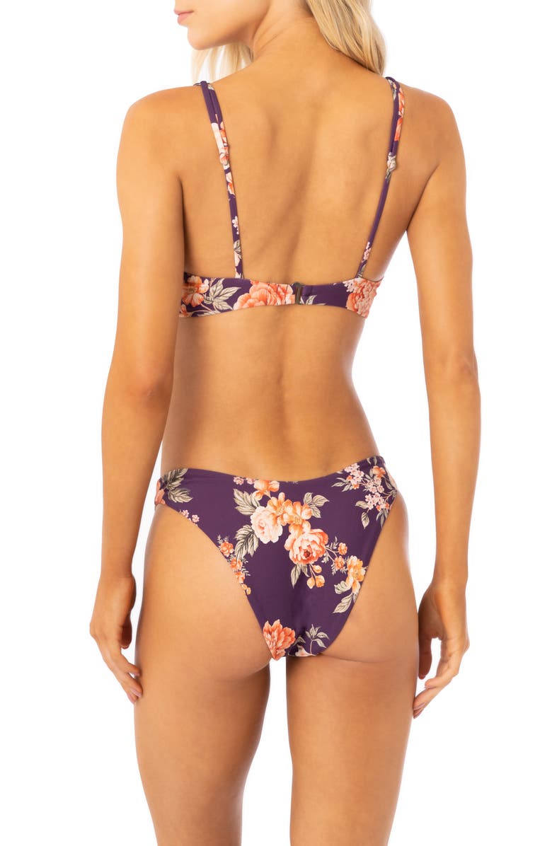 Maaji Vintage Flower Splendour Reversible Bikini Bottoms, Alternate, color,