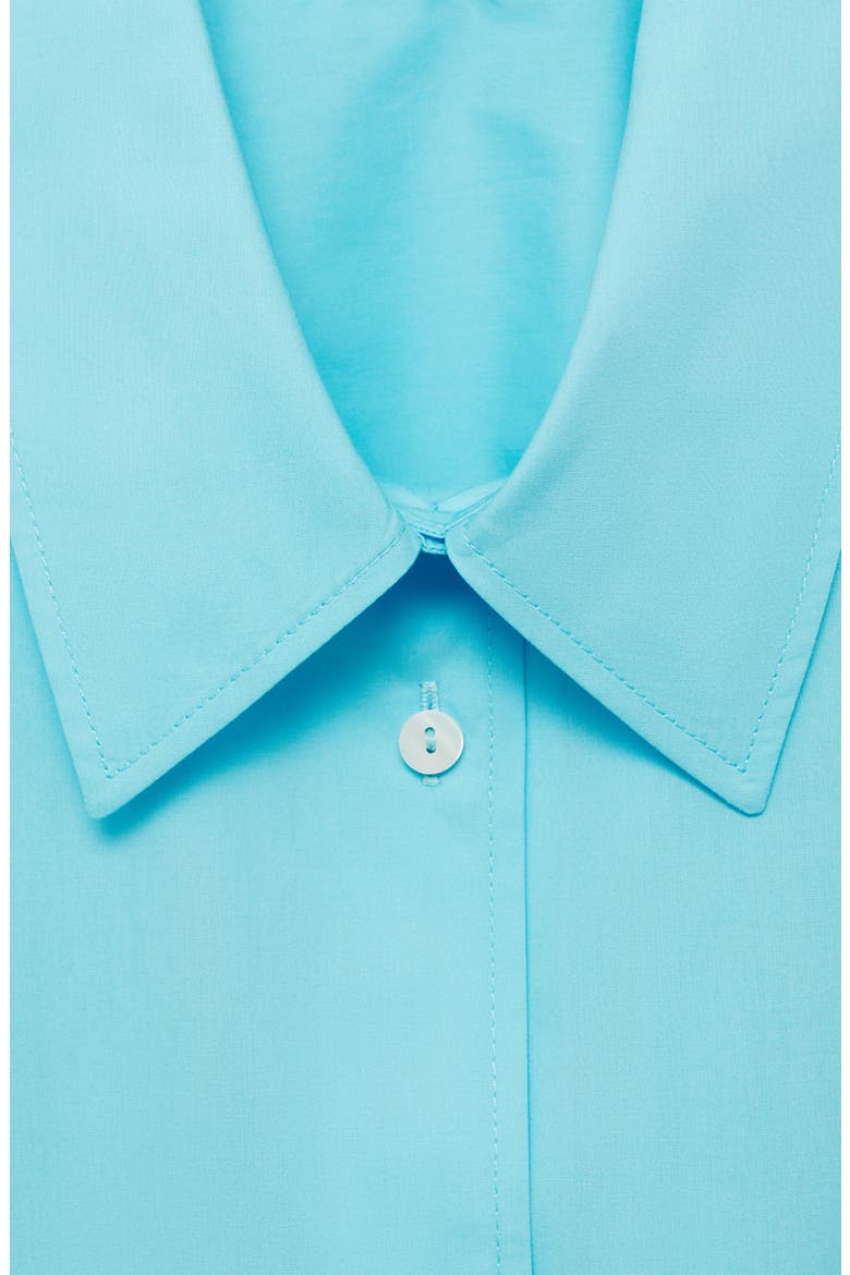 Oversize Poplin Button-Up Shirt, Alternate, color, BLUE