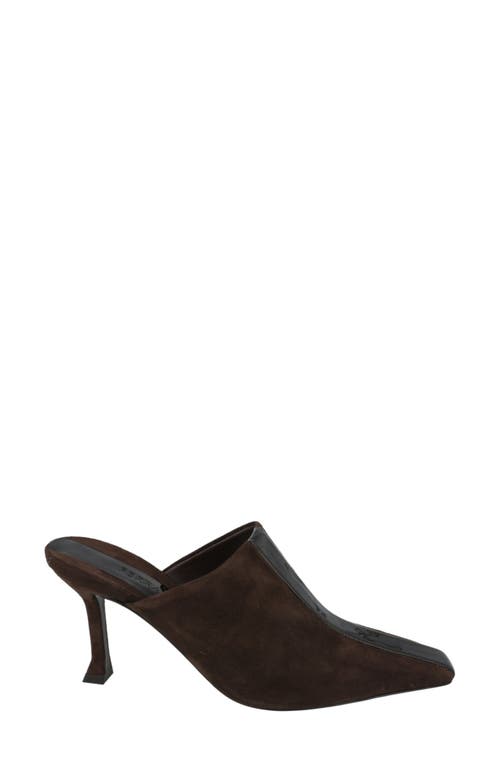 Ferragamo Graph Sophye Suede Mule In Brown