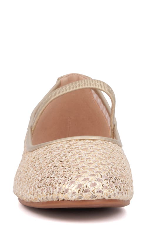New York And Company Lara Woven Ballet Flat In Gold