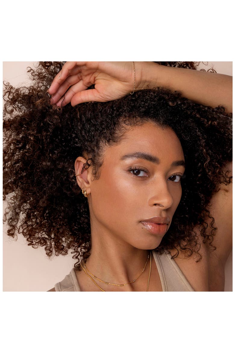 Corda Huggie Hoop Earrings, Alternate, color, GOLD