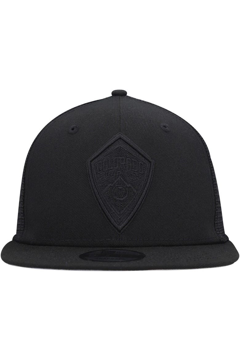 Men's New Era Black Colorado Rapids Logo Classic 9FIFTY Trucker Snapback Hat, Alternate, color, Black