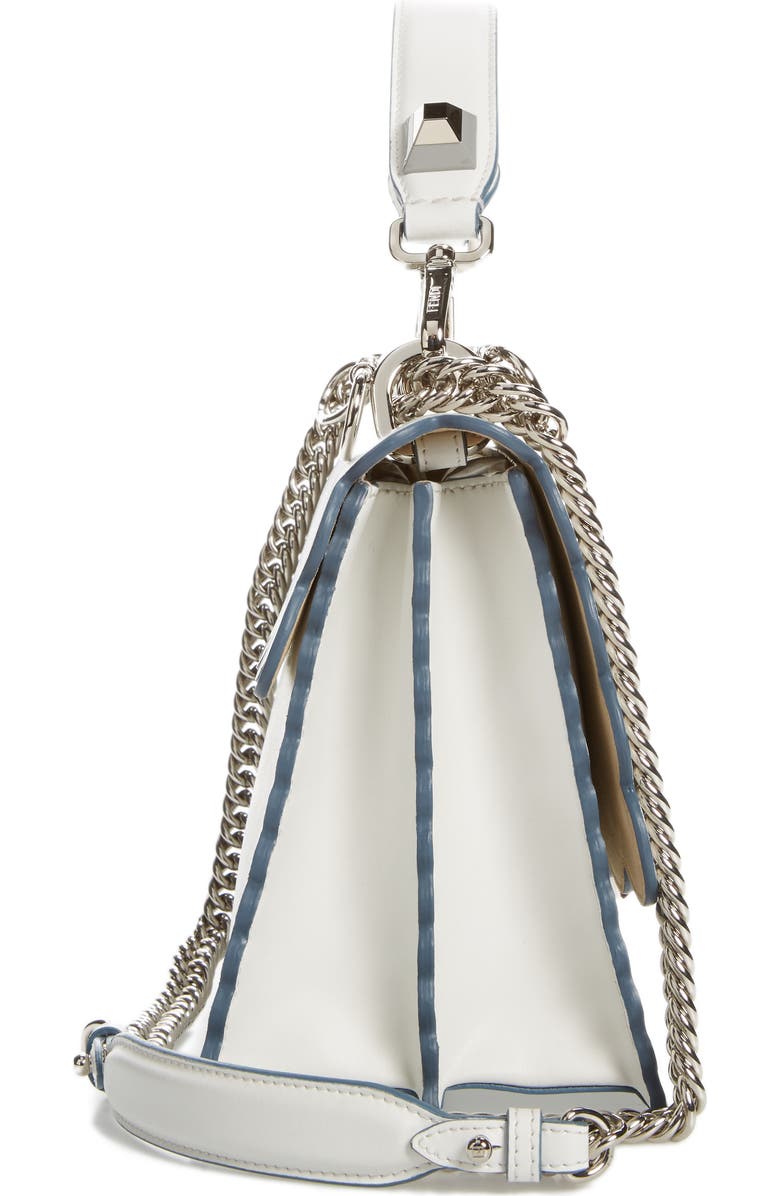 Fendi Kan I Scallop Leather Shoulder Bag, Alternate, color,