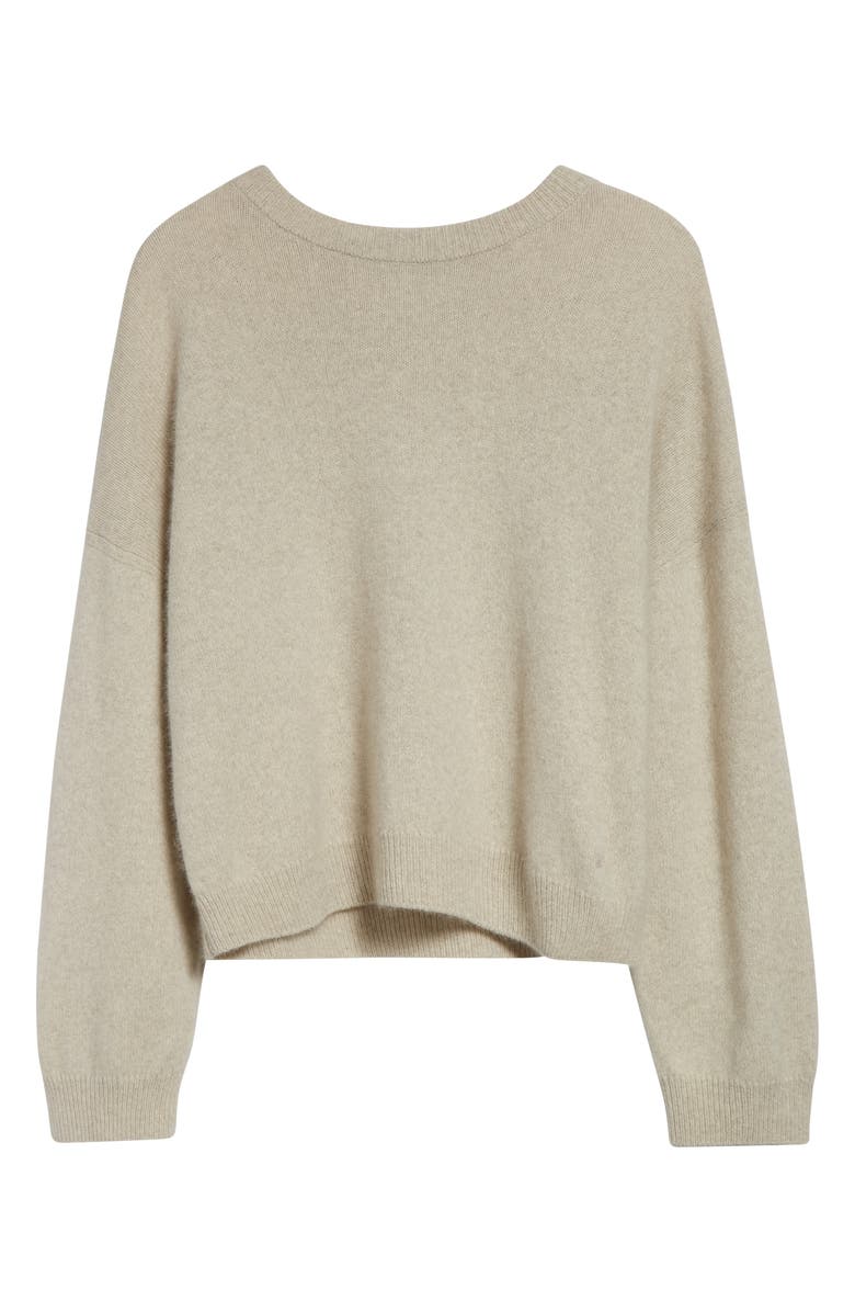 LOULOU DE SAISON Tristan Loose Fit Mercerized Wool & Yak Hair Blend Sweater, Alternate, color, Stone Melange