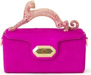 Lanvin Pencil Cat Nano Bag In Pony And Rhinestones