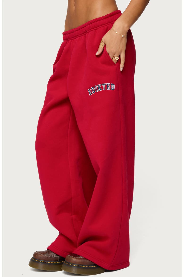 Major Wide Leg Sweatpants, Alternate, color, RED