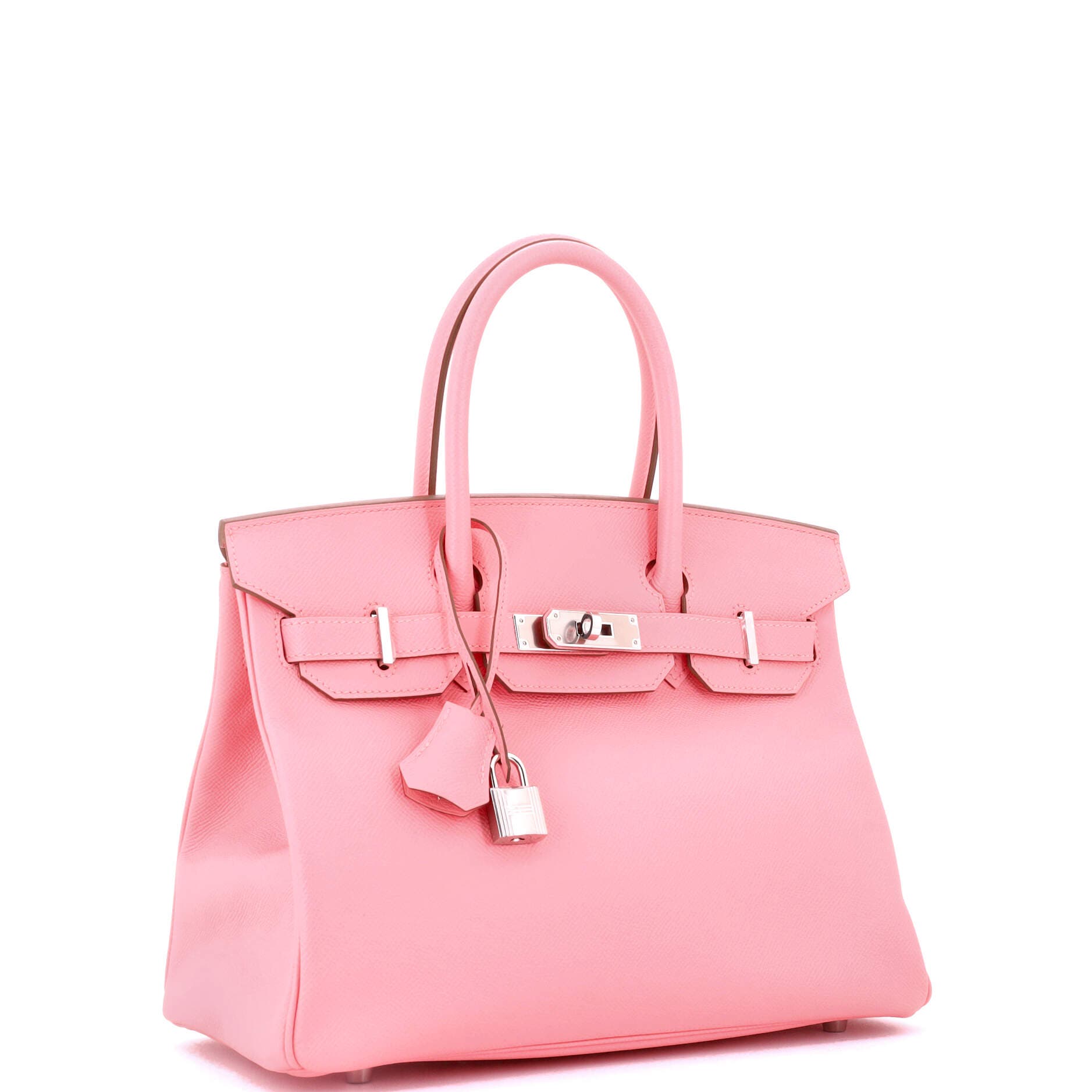 Pre-Owned Hermes Birkin Handbag Pink Epsom with Palladium Hardware 30, Alternate, color, 