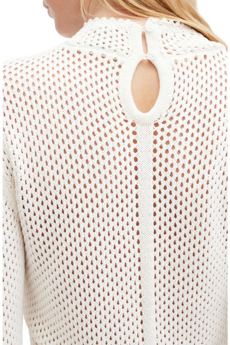 Avril Open Stitch Sweater, Alternate, color, CHALK WHITE
