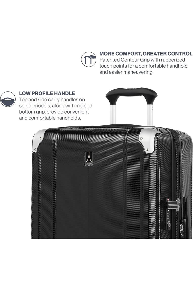 Pathways 3 Hardside Expandable 21" Carry On Spinner Luggage, Alternate, color, Black Knight