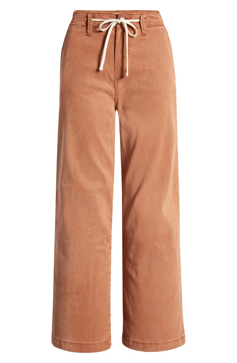 PAIGE Carly Drawstring High Waist Jeans, Alternate, color, Vintage Mocha Bisque