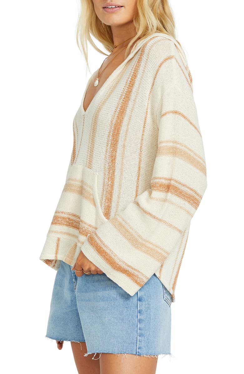 Billabong Baja Beach Stripe Hoodie, Alternate, color, Khaki