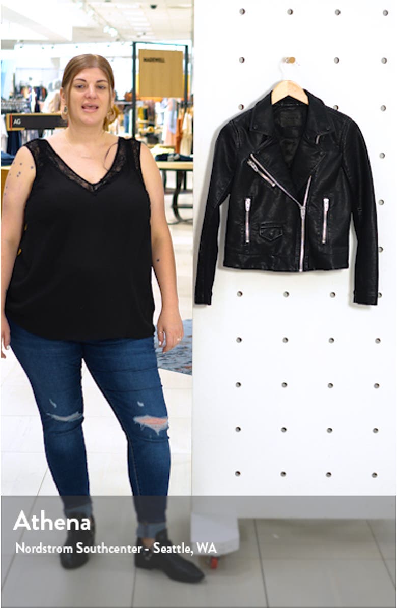 Faux Leather Moto Jacket, sales video thumbnail