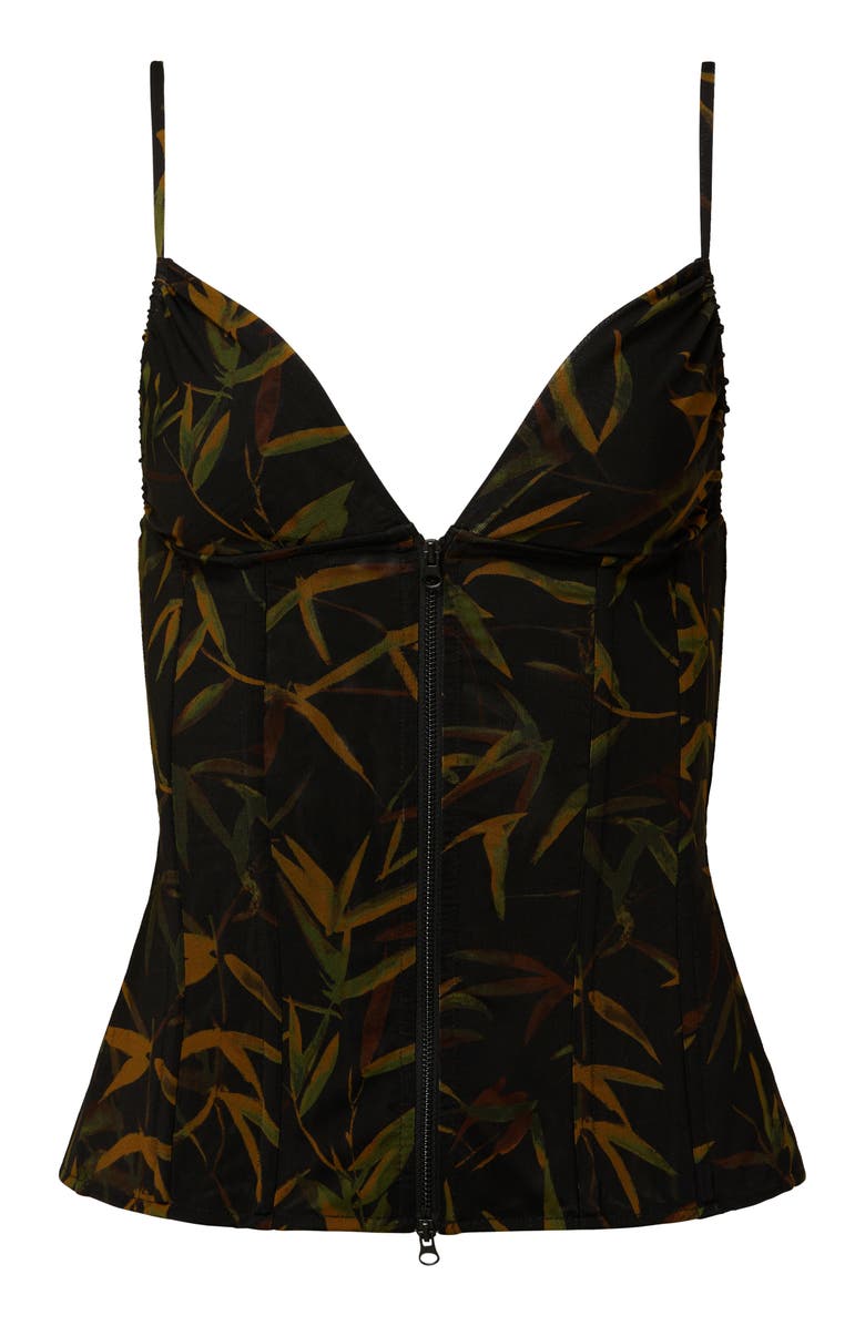 WeWoreWhat Zip Front Corset Top, Main, color,