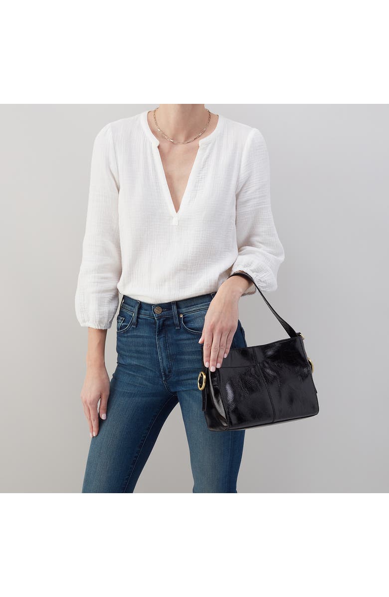 HOBO Small Render Leather Crossbody Bag, Alternate, color, Black