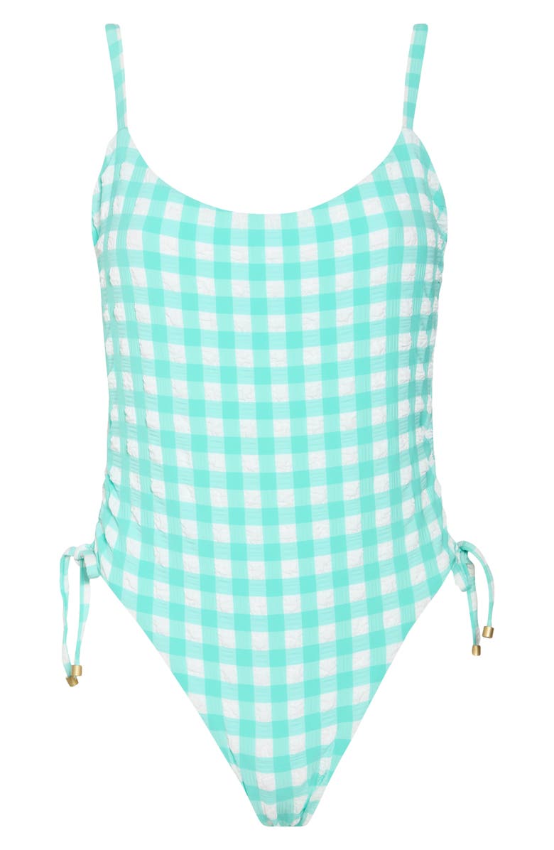 Vitamin A<sup>®</sup> Gemma Gingham One-Piece Swimsuit, Alternate, color, Seafoam Gingham