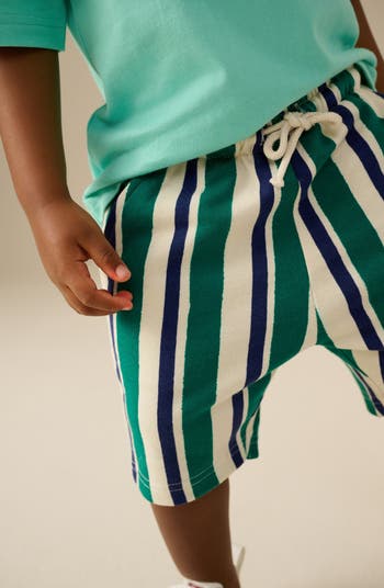 Kids' Stripe Cotton Polo & Shorts Set