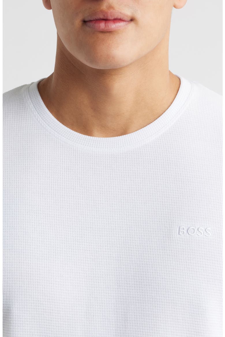 Waffle Knit Lounge T-Shirt, Alternate, color, WHITE