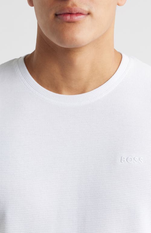 Hugo Boss Cotton-terry T-shirt With Embroidered Logo In White