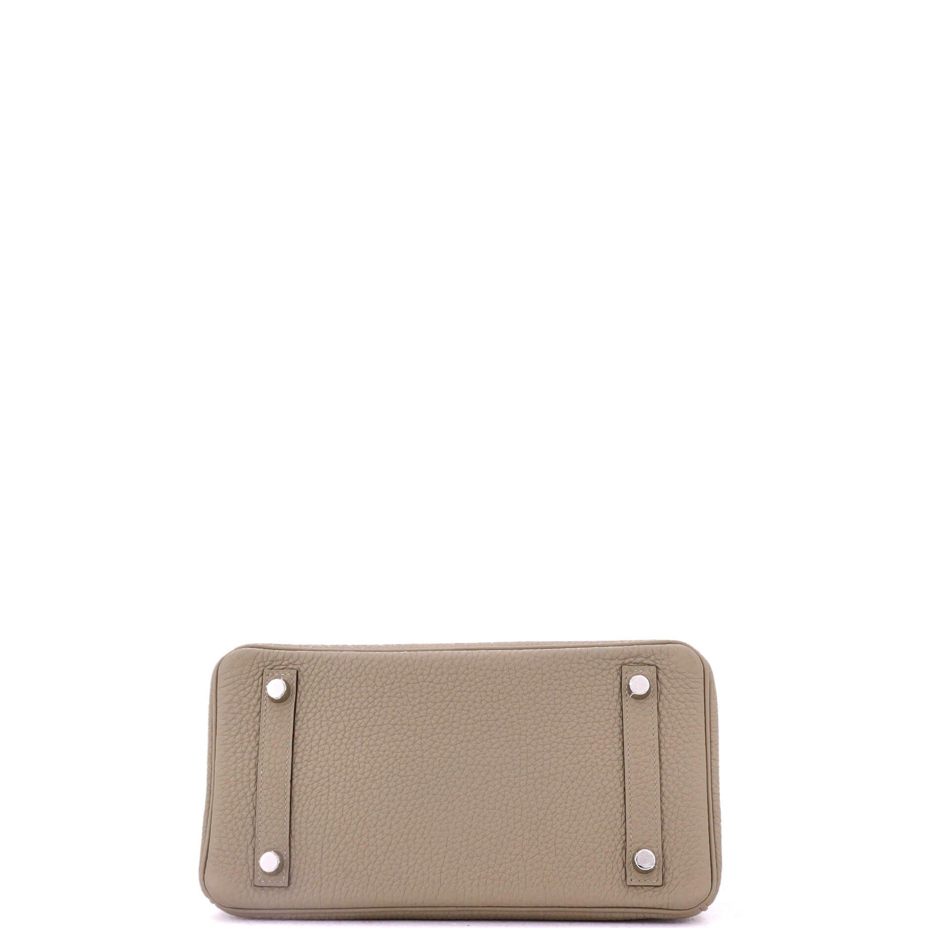 Pre-Owned Hermes Birkin Handbag Light Togo with Palladium Hardware 25, Alternate, color, Beige Marfa