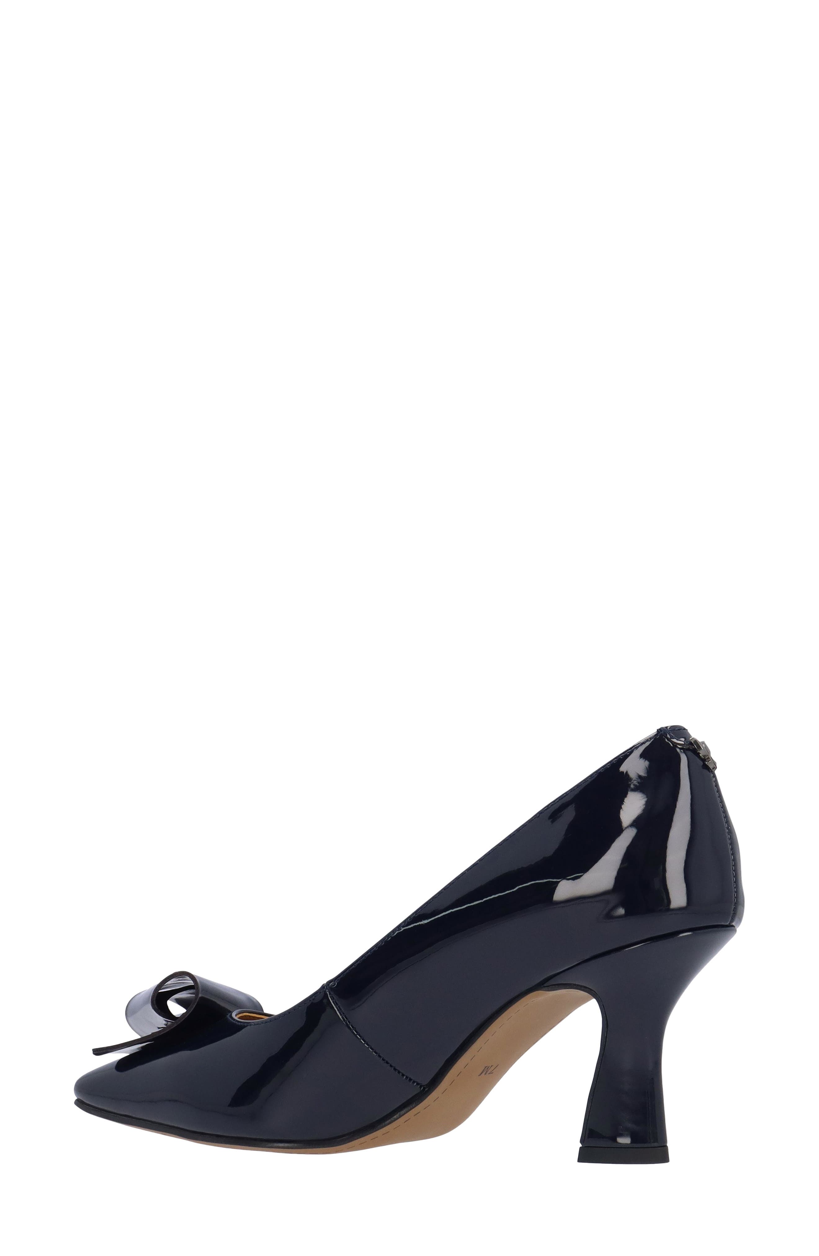 Karali Faux Leather Pump, Alternate, color, NAVY