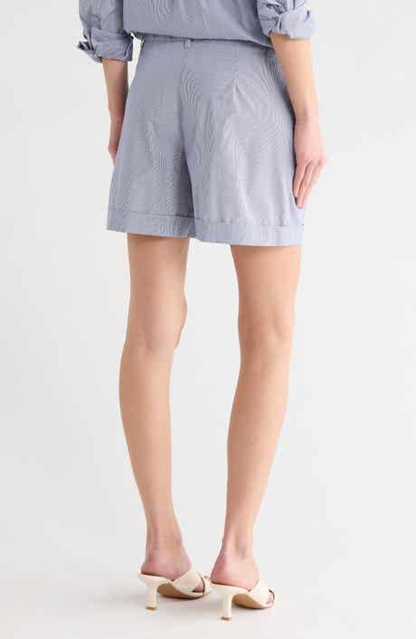 TWP Cisco Pleated Front Cotton Shorts