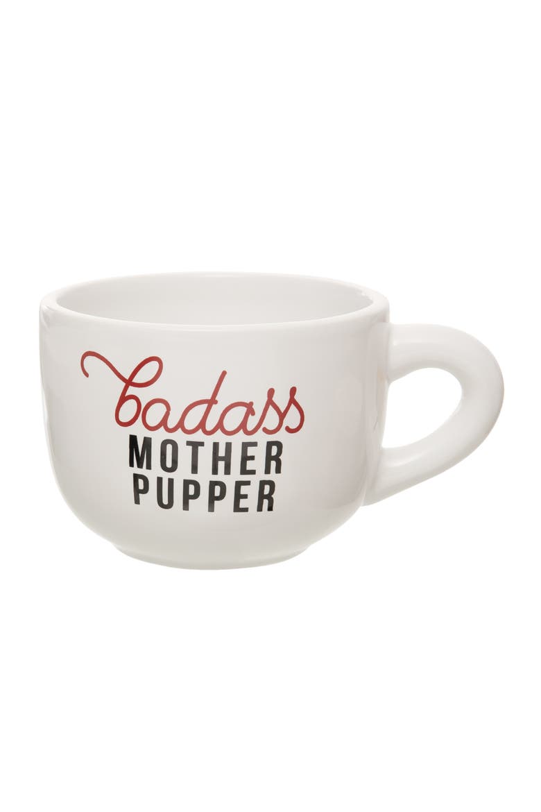 Mother Pupper Cappuccino Mug Ceramic White 24 oz, Main, color, White