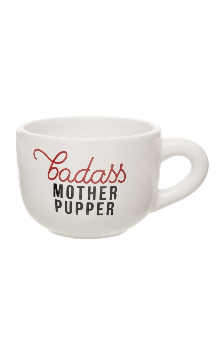 Totalee Gift Mother Pupper Cappuccino Mug Ceramic White 24 oz, Main, color, White
