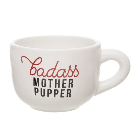 Mother Pupper Cappuccino Mug Ceramic White 24 oz