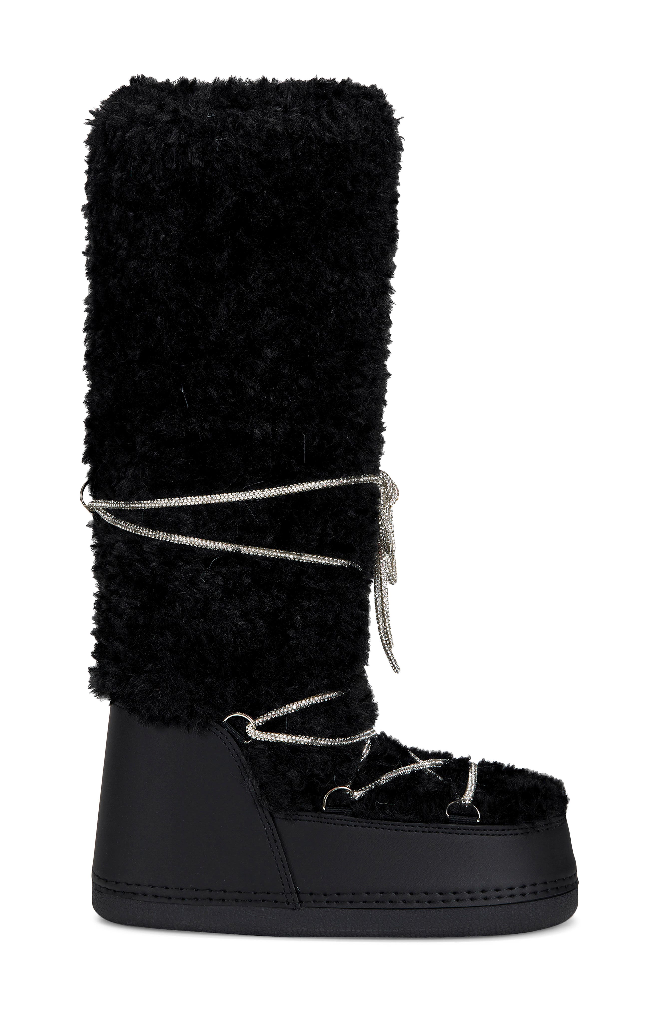 AZALEA WANG Tayton Faux Fur Snow Boot, Alternate, color, 