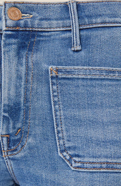 Mother The Patch Pocket Weekender Jeans In Poppin Wheelies In Blue