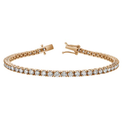 Luvmyjewelry Lmj 10k Rose Gold Unisex Diamond Tennis Bracelets In 10k Rose Gold