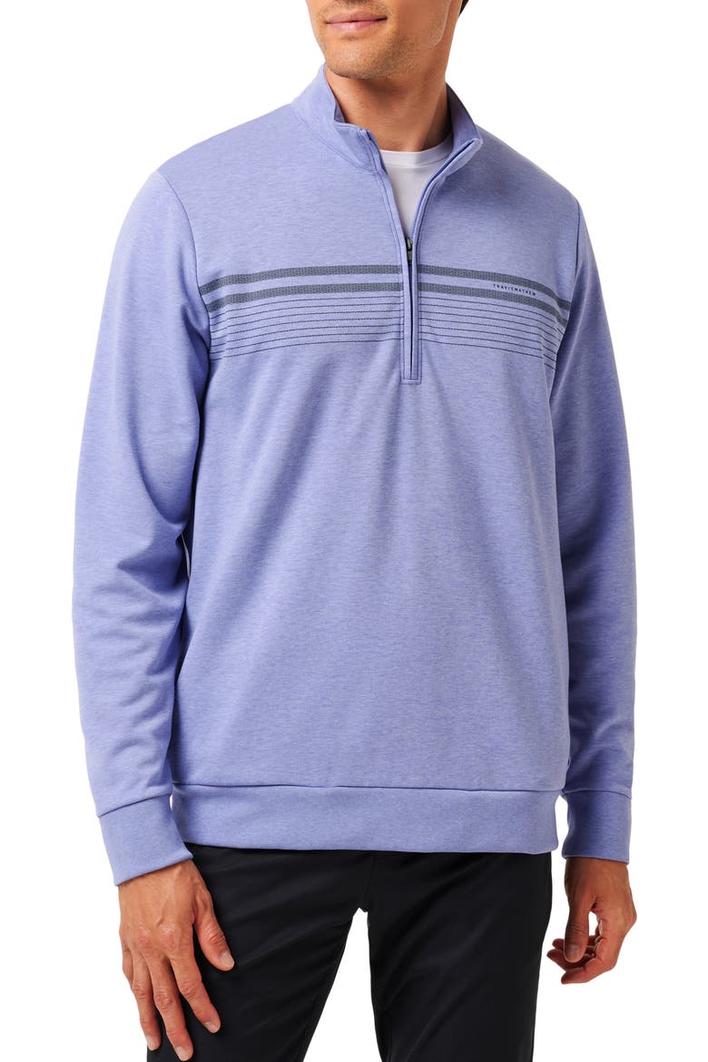 Moonlighter Half Zip Pullover, Main, color, HEATHER VIOLET STORM
