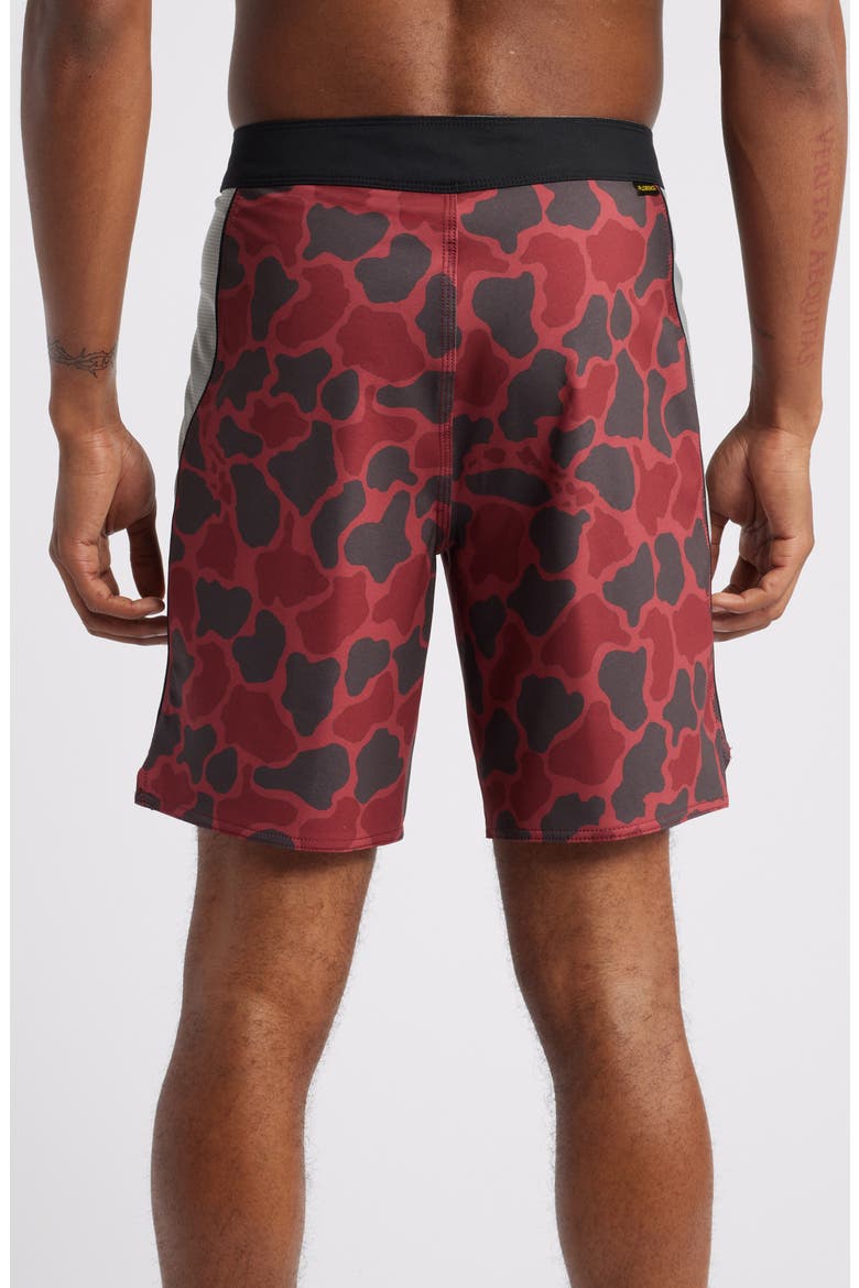 F1 Airtex Gamma Water Repellent Board Shorts, Alternate, color, MAROON CAMO