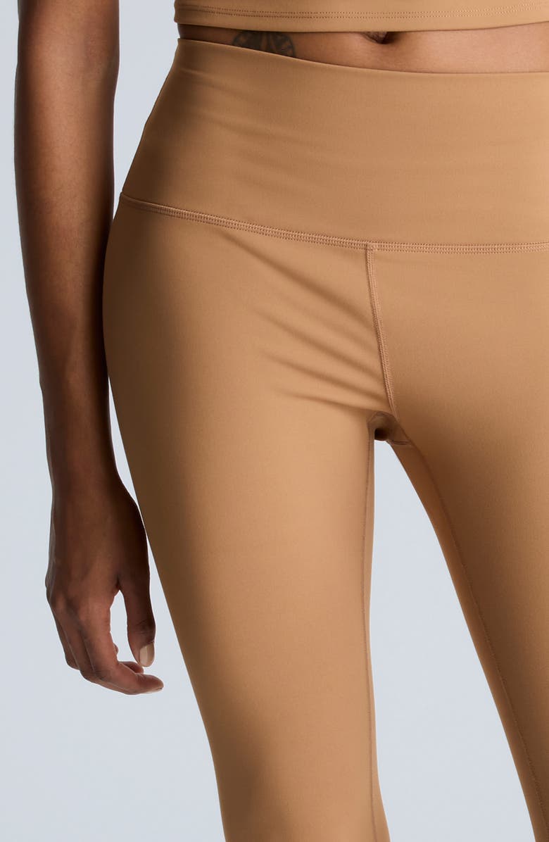 Kenneth Cole High Waist 7/8 Crop Leggings, Alternate, color, Dark Honey