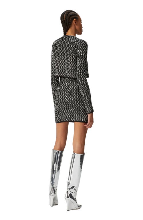 MISSONI MISSONI EMBOSSED ZIG ZAG CARDIGAN WITH SEQUINS 