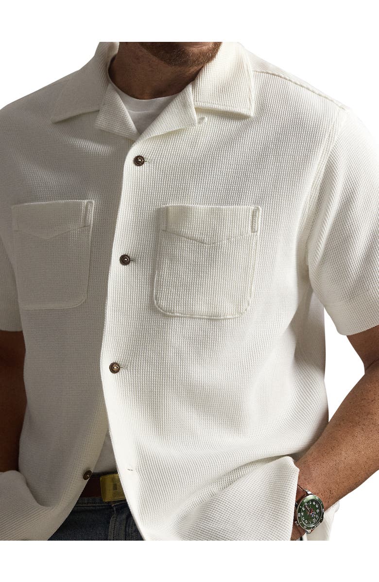 Polo Ralph Lauren Big & Tall Waffle Knit Camp Shirt, Alternate, color, Nevis