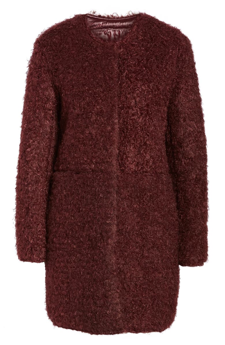 Via Spiga Reversible Faux Fur Coat, Alternate, color,