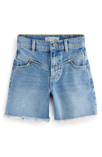 Smallsaints By Allsaints Kids' Frayed Denim Shorts In Blue